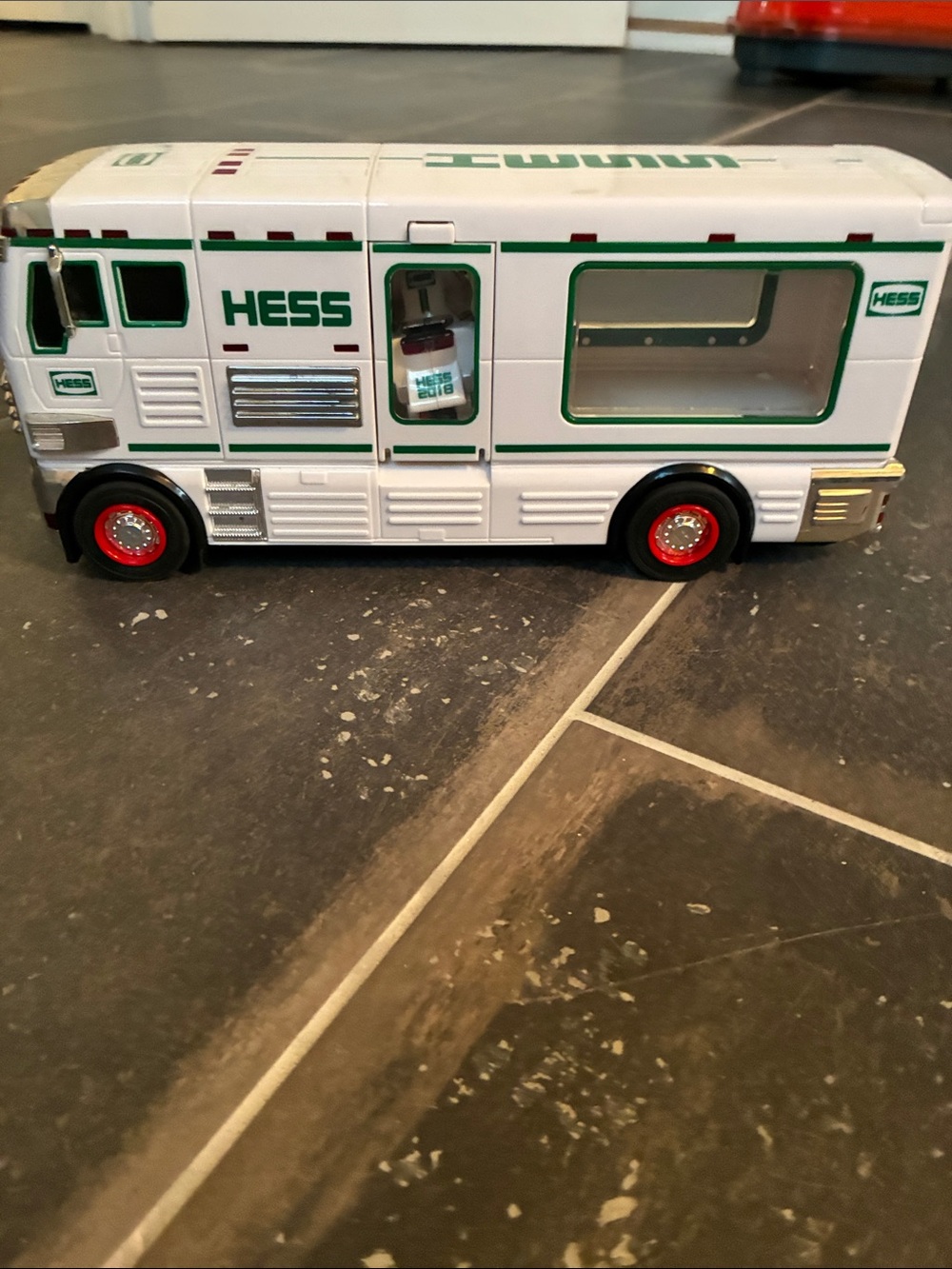 White & Green Toy Truck for Kids HESS